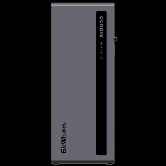 Conow Atlas 6000 AC Frontansicht mit 6-kWh-Kennzeichnung und LED-Statusleiste