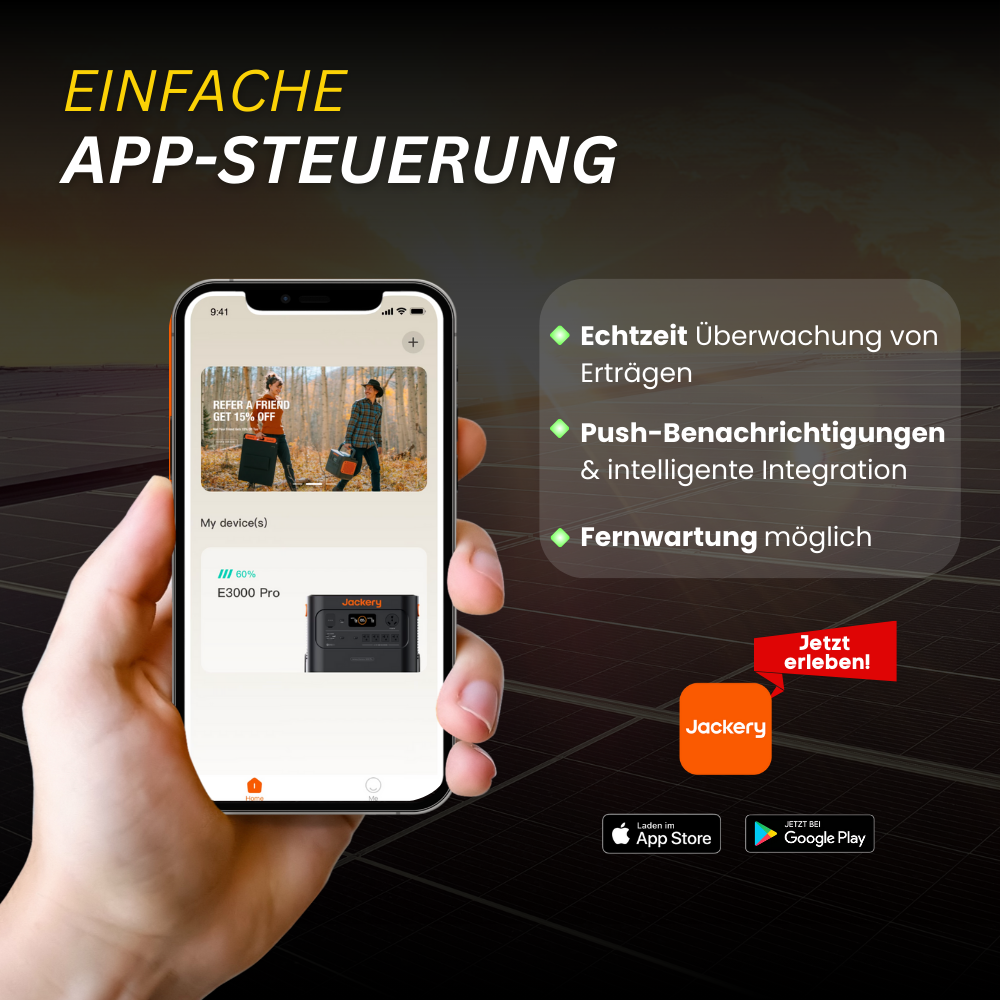 2 kWh Jackery HomePower 2000 Ultra Balkonkraftwerk Speicher – App-Steuerung