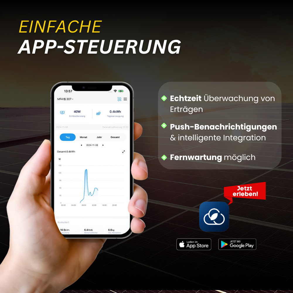 Sunshare Glory Balkonspeichersystem – App-Steuerung
