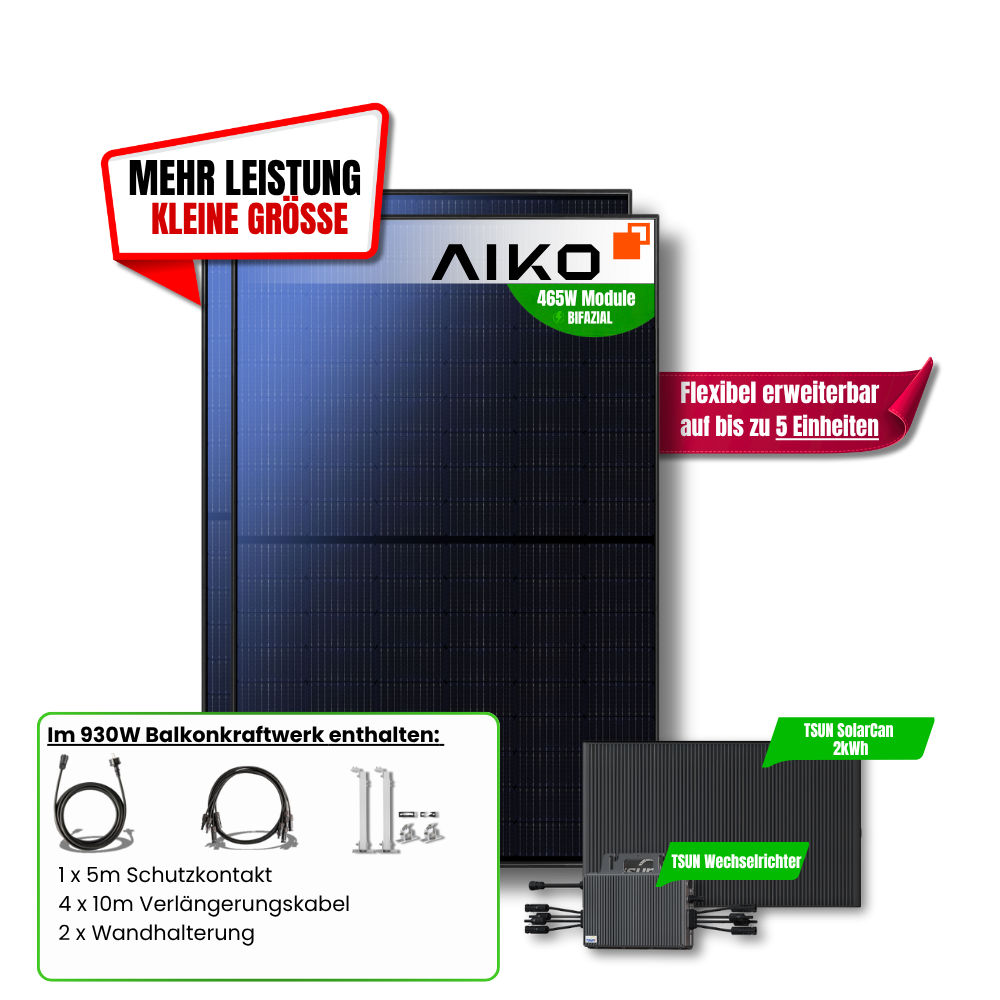 930 Watt SolarCan Balkonkraftwerk