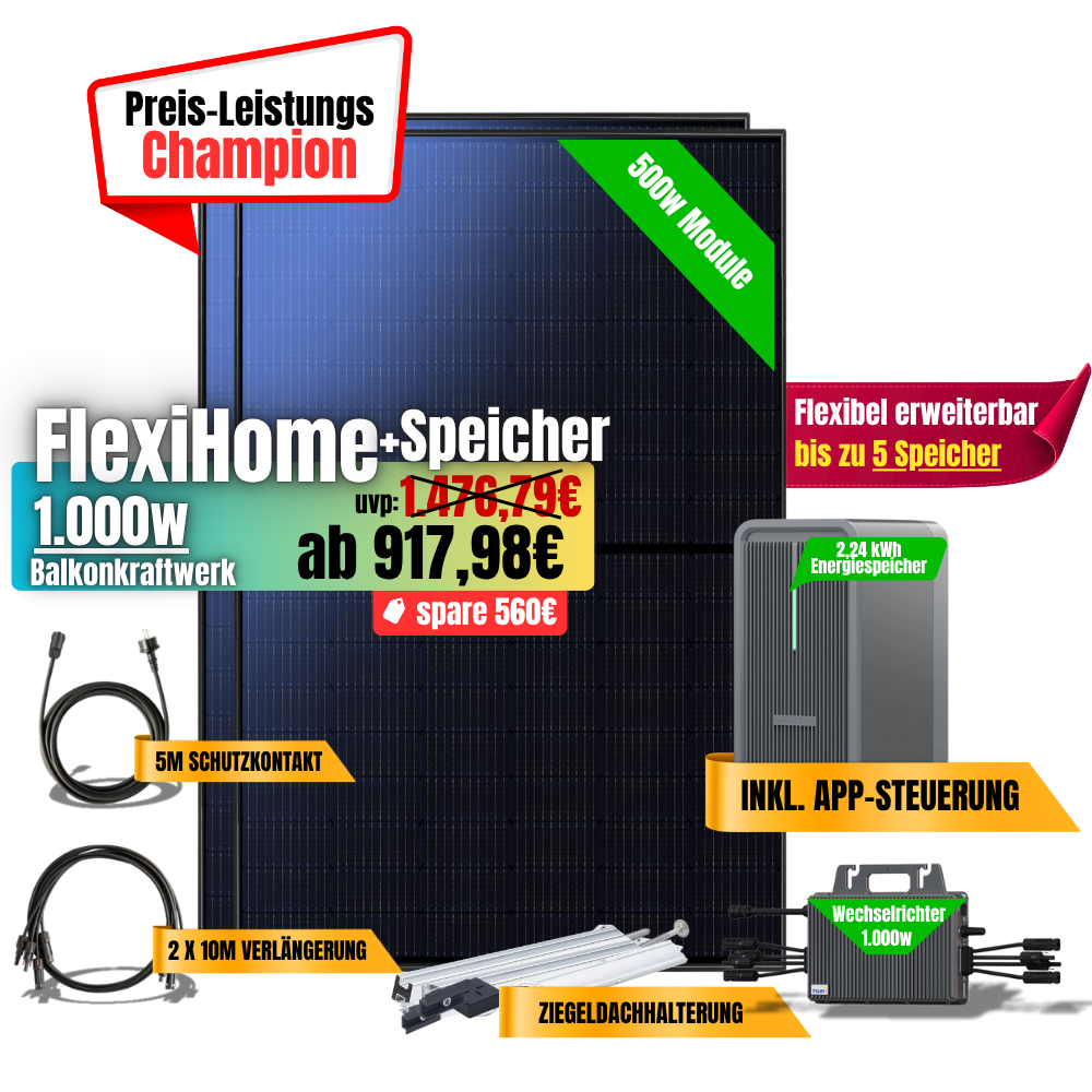 FlexiHome 1000W +2,24kWh Speicher