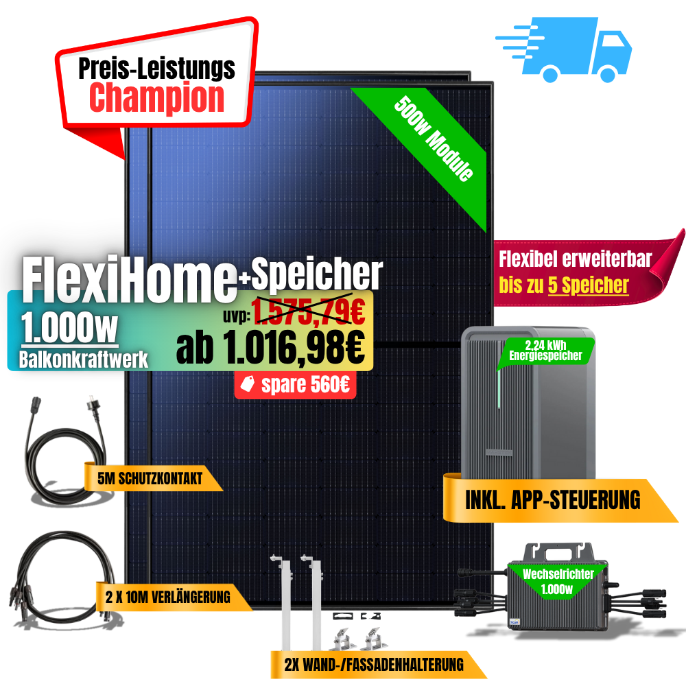 FlexiHome 1000W +2,24kWh Speicher
