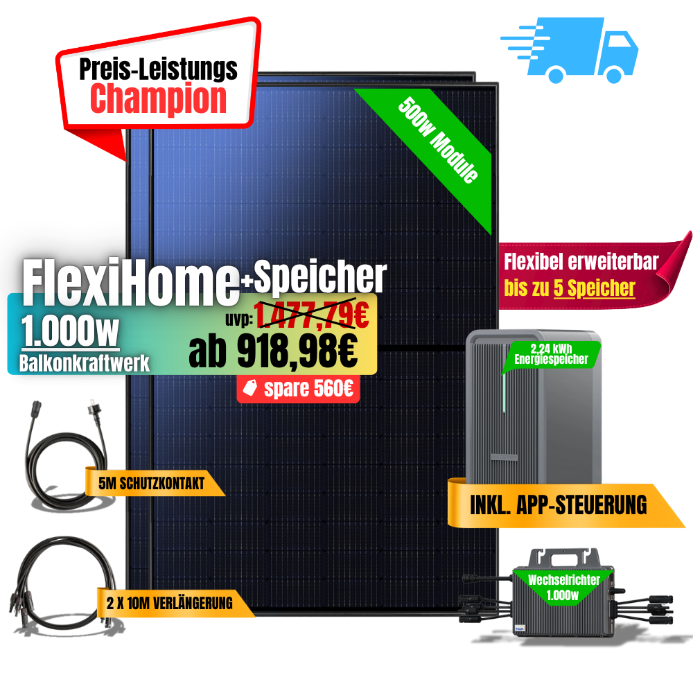 FlexiHome 1000W +2,24kWh Speicher