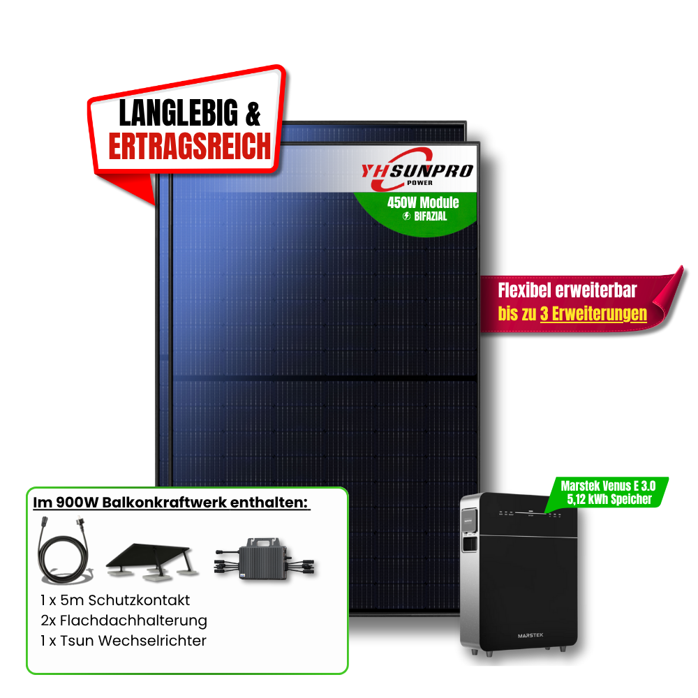 900 Watt Marstek Venus E 3.0 Balkonkraftwerk