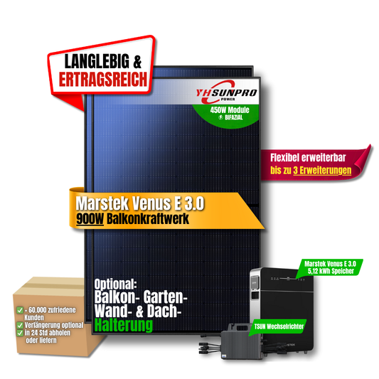 900 Watt Marstek Venus E 3.0 Balkonkraftwerk