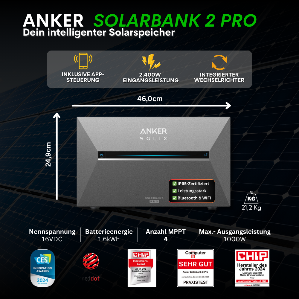 2.000W Anker 2 Pro Balkonkraftwerk Halterungen und Solarkabel Zubehör wählbar