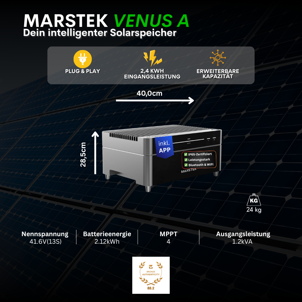 900 Watt Marstek Venus A Balkonkraftwerk