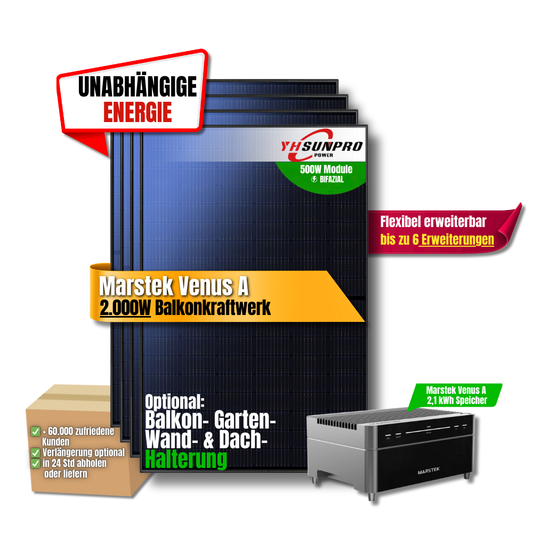 2000 Watt Marstek Venus A Balkonkraftwerk  AC Speicher