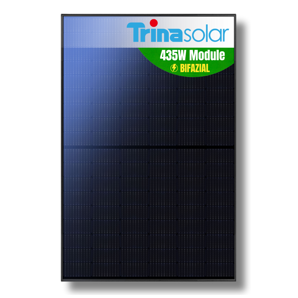 TrinaSolar 435 Watt Bifaziales Solarmodul Fullblack