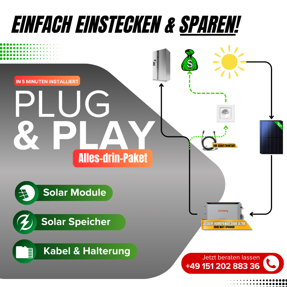 2000 Watt Jackery Homepower 2000 Ultra Balkonkraftwerk 6kWh