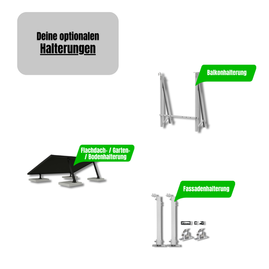 500 W Modul inkl Halterung