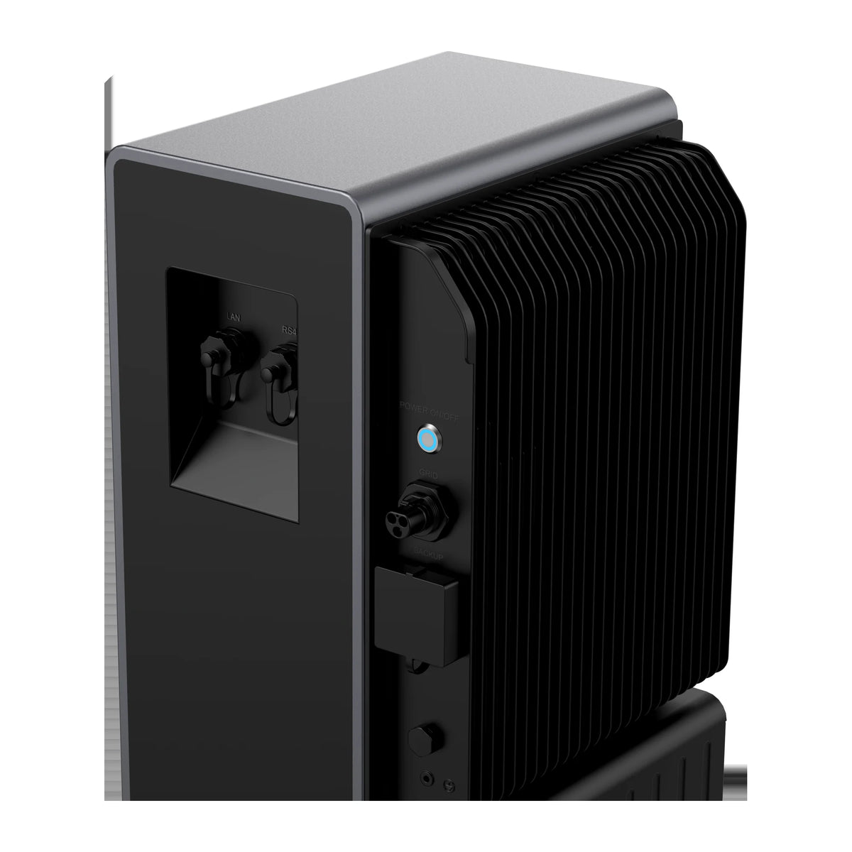 Netz- und Backup-Anschluss des Conow Atlas 6000 AC in der Nahaufnahme