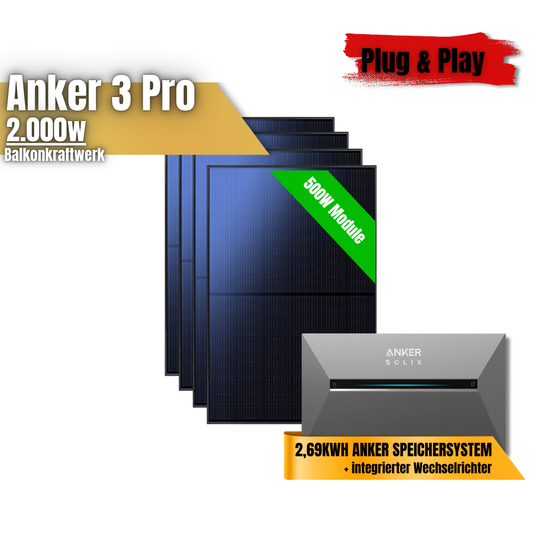 2000W Anker 3 Pro Balkonkraftwerk