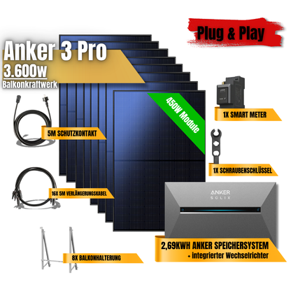 3600W Anker 3 Pro Balkonkraftwerk