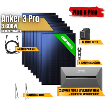 3600W Anker 3 Pro Balkonkraftwerk