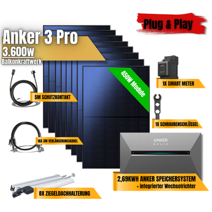 3600W Anker 3 Pro Balkonkraftwerk