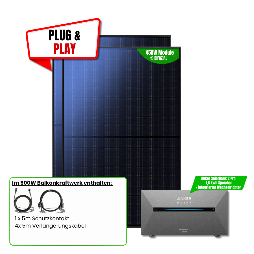 900 W Balkonkraftwerk Anker SOLIX Solarbank 2 Pro