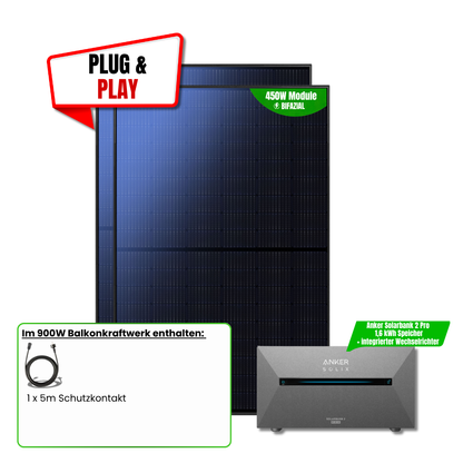 900 W Balkonkraftwerk Anker SOLIX Solarbank 2 Pro