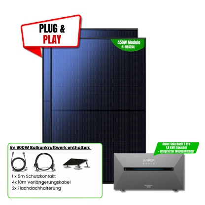 900 W Balkonkraftwerk Anker SOLIX Solarbank 2 Pro
