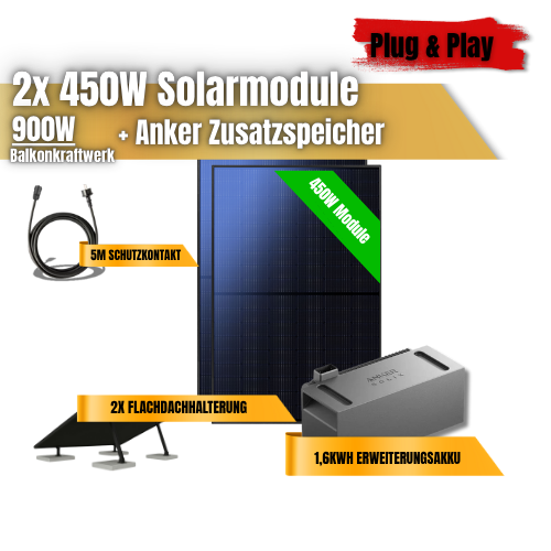 Anker Zusatzspeicher + 2x 450W Module