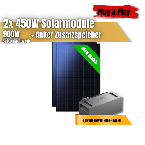 Anker Zusatzspeicher + 2x 450W Module
