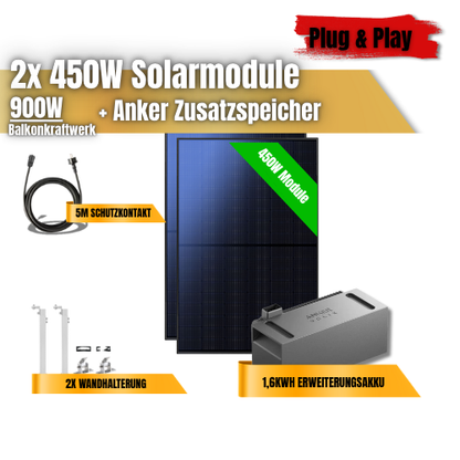 Anker Zusatzspeicher + 2x 450W Module