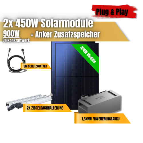 Anker Zusatzspeicher + 2x 450W Module