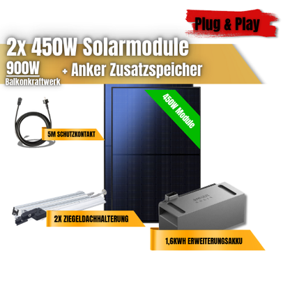Anker Zusatzspeicher + 2x 450W Module