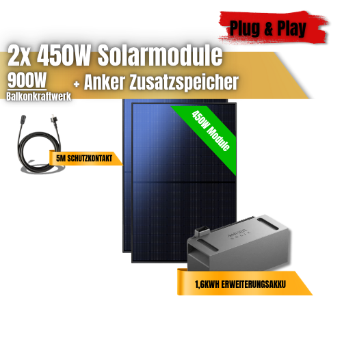 Anker Zusatzspeicher + 2x 450W Module