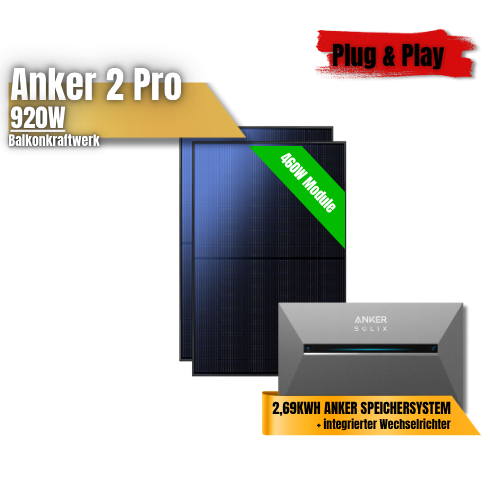 920W Anker 2 Pro Balkonkraftwerk inkl. Smartmeter