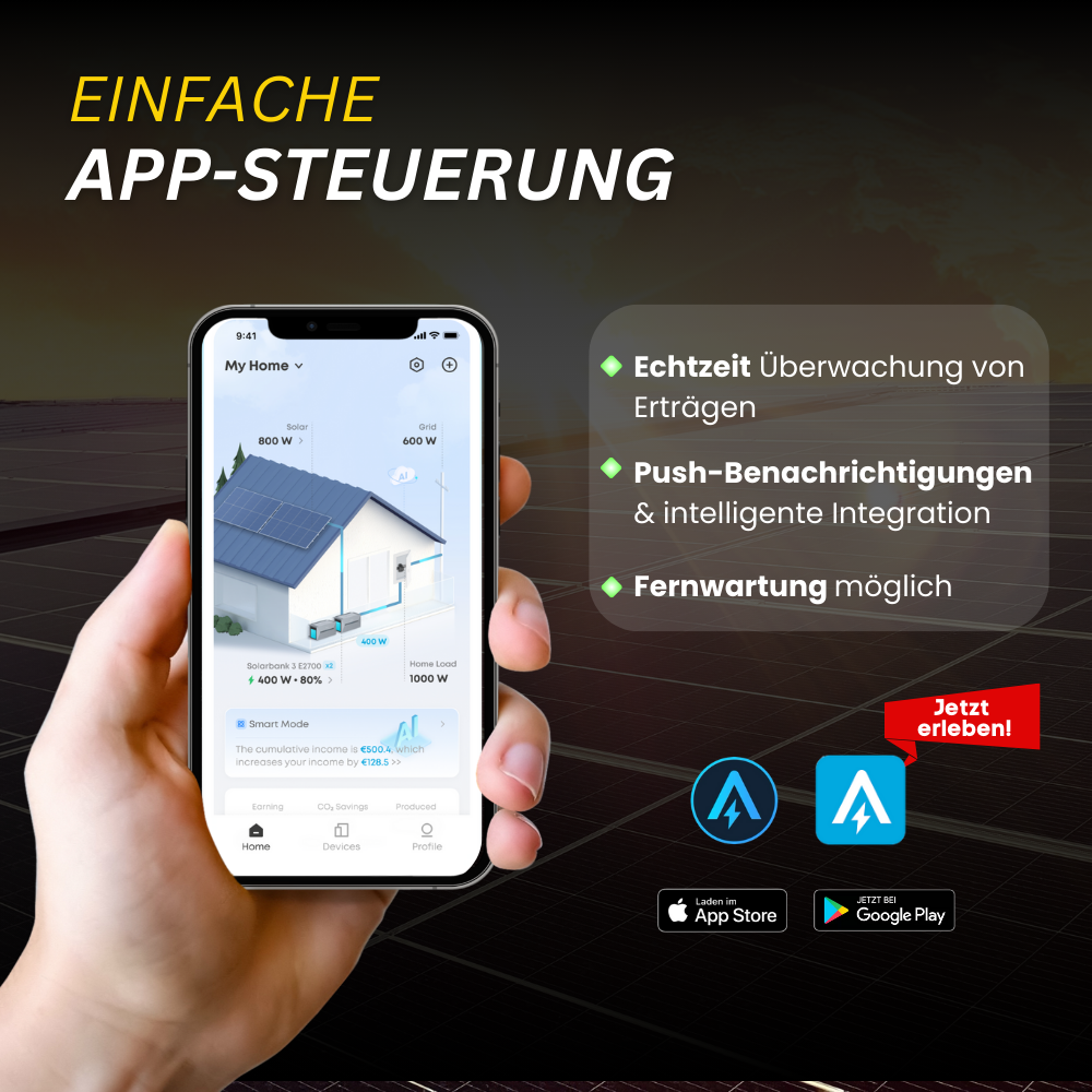 1740 Watt Anker Pro 2 E1600 Balkonkraftwerk