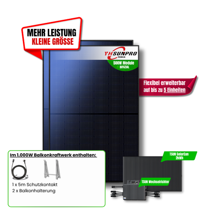 1.000 Watt SolarCan Balkonkraftwerk
