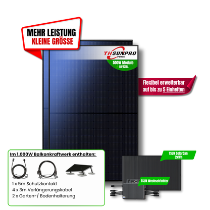 1.000 Watt SolarCan Balkonkraftwerk
