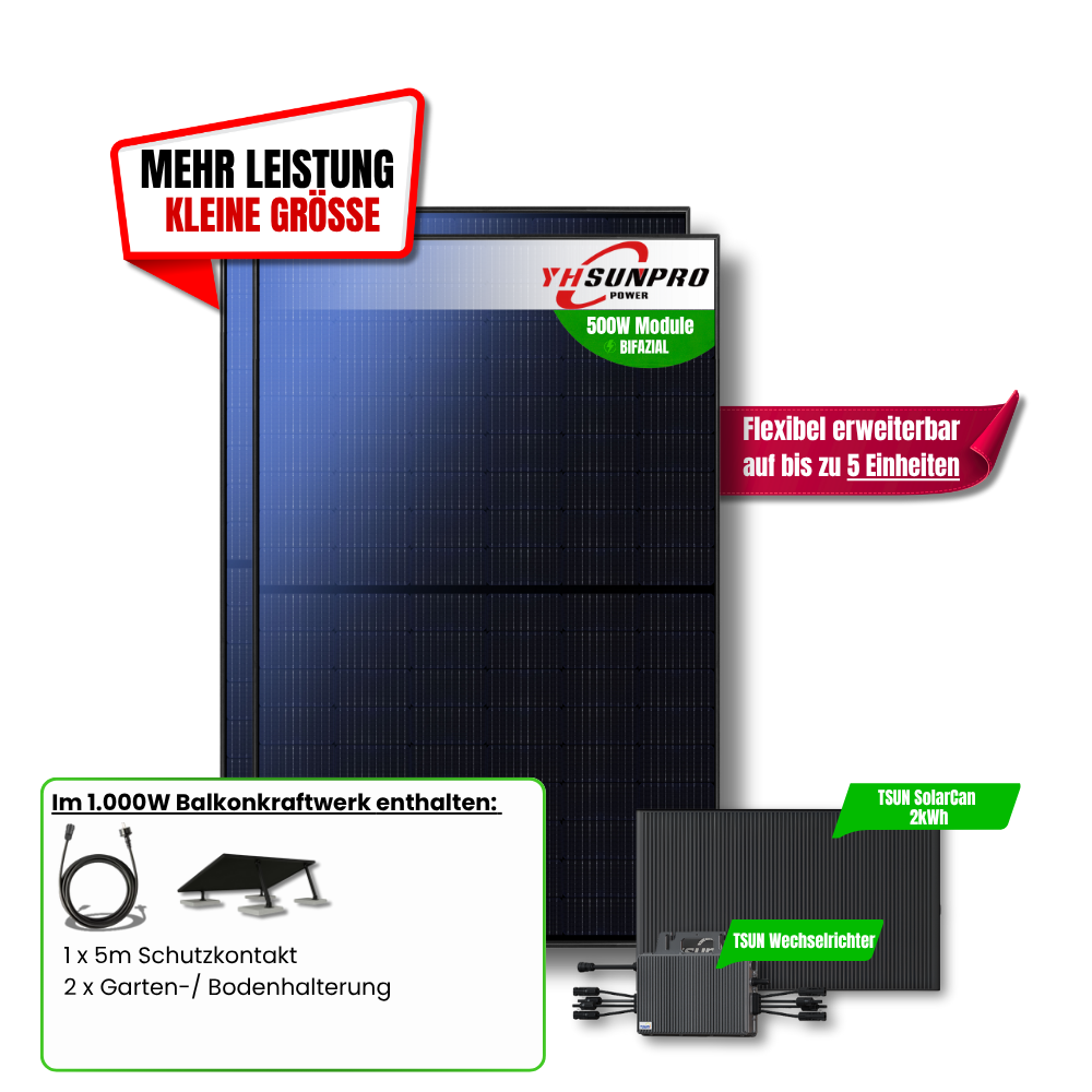 1.000 Watt SolarCan Balkonkraftwerk