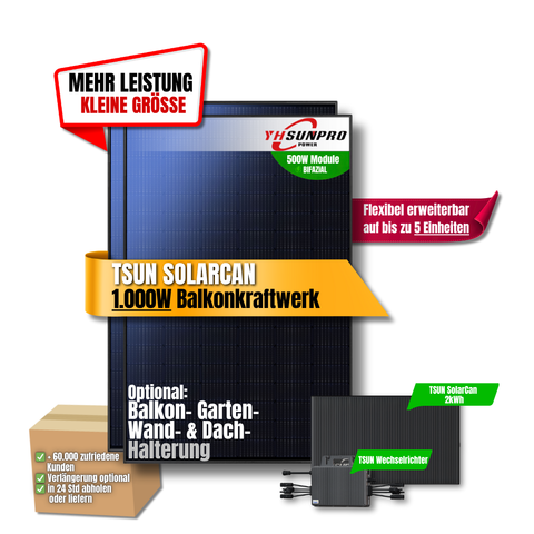 1.000 Watt SolarCan Balkonkraftwerk