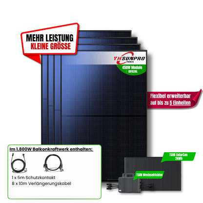 1.800 Watt SolarCan Balkonkraftwerk