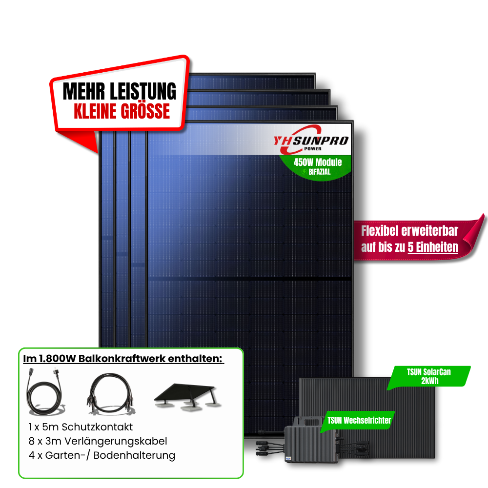 1.800 Watt SolarCan Balkonkraftwerk