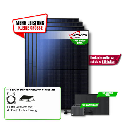 1.800 Watt SolarCan Balkonkraftwerk