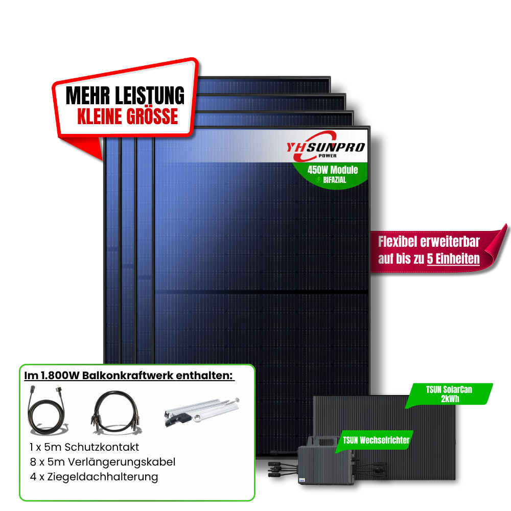 1.800 Watt SolarCan Balkonkraftwerk