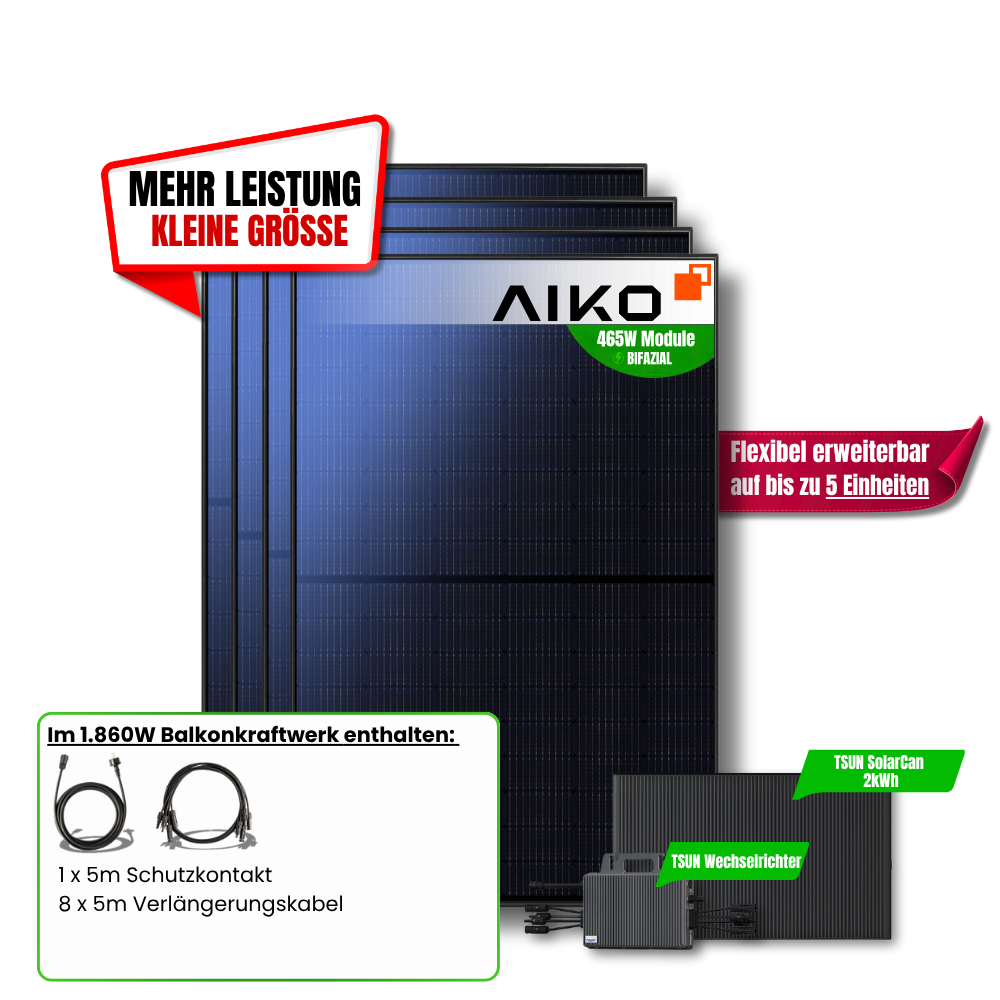 1.860 Watt SolarCan Balkonkraftwerk