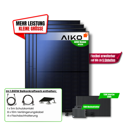 1.860 Watt SolarCan Balkonkraftwerk