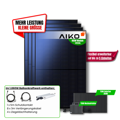 1.860 Watt SolarCan Balkonkraftwerk