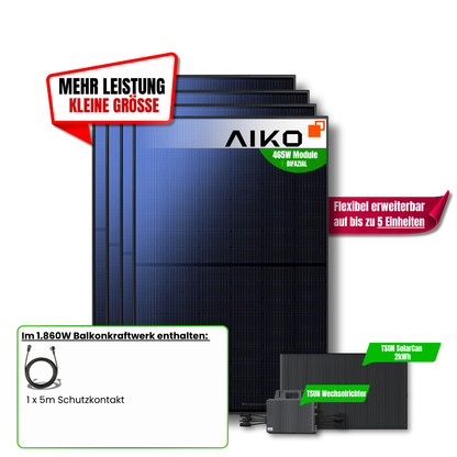 1.860 Watt SolarCan Balkonkraftwerk