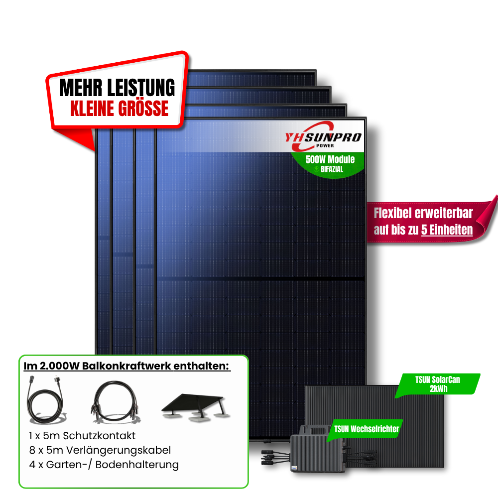 2.000 Watt SolarCan Balkonkraftwerk