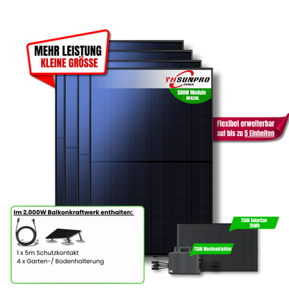 2.000 Watt SolarCan Balkonkraftwerk