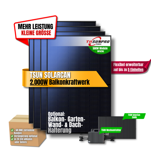 2.000 Watt SolarCan Balkonkraftwerk