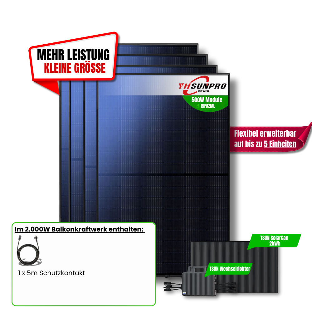 2.000 Watt SolarCan Balkonkraftwerk