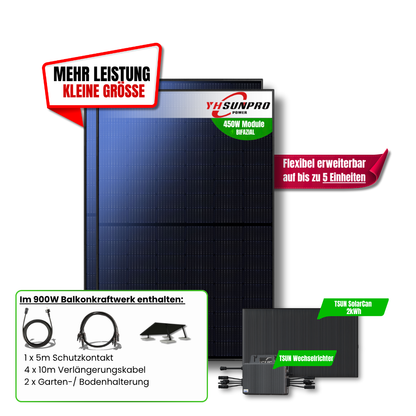 900 Watt SolarCan Balkonkraftwerk