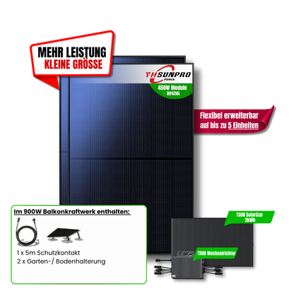 900 Watt SolarCan Balkonkraftwerk