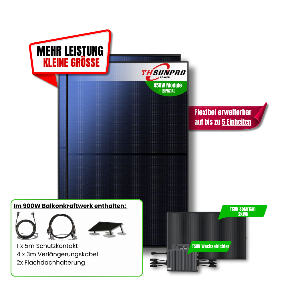 900 Watt SolarCan Balkonkraftwerk